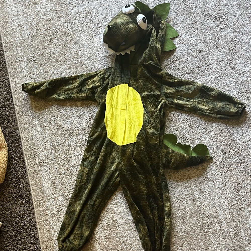 Kids Dinosaur Costume - Green and Yellow